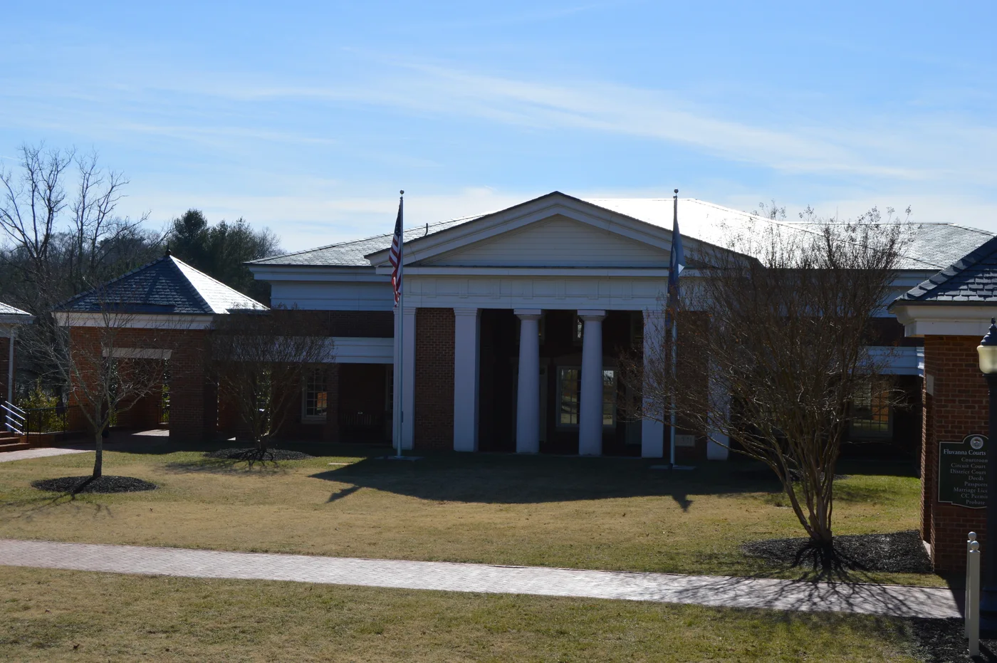 Fluvanna County courthouse complex in Palmyra, photographed in 2018.